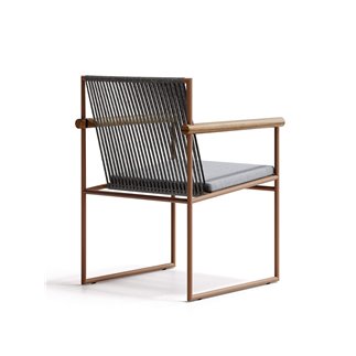 Outdoor Wooden Chair with Armrests - Pipe | ISA Project