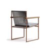 Outdoor Wooden Chair with Armrests - Pipe