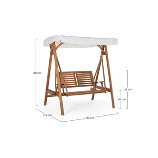 Wooden Outdoor Rocking Chair - Norma | Bizzotto