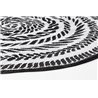 Black and White Round Rug detail