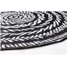 Black and White Round Rug back