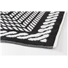 Rectangular Rug black white back