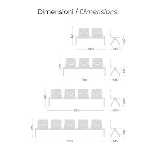 Waiting room bench 2/5 seats - Slot Fill PG | Gaber