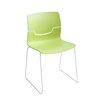 Colourful stackable chair with sled legs - Slot Fill S