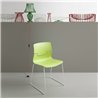 Colourful stackable chair with sled legs - Slot Fill S