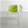 Colourful stackable chair with sled legs - Slot Fill S