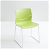 Colourful stackable chair with sled legs - Slot Fill S