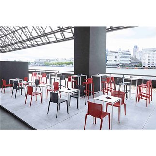 Stackable bar chair with or without armrests - Spyker | Gaber