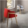 Poltroncina di design con gambe in legno - Chevalet BL