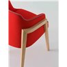 Design Armchair wooden legs - Chevalet BL