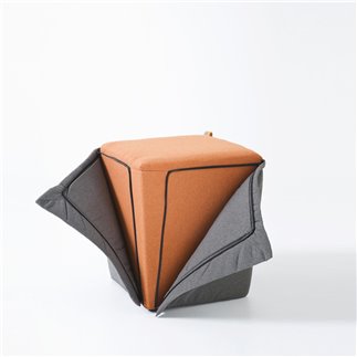 Coloured pouf in fabric - Finferlo | Gaber