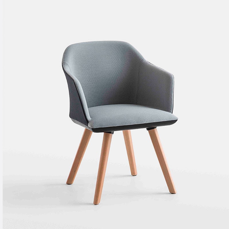 Upholstered chair with wooden legs - Manaa | Gaber