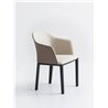 Fabric or eco-leather Upholstered Armchair - Manaa TP