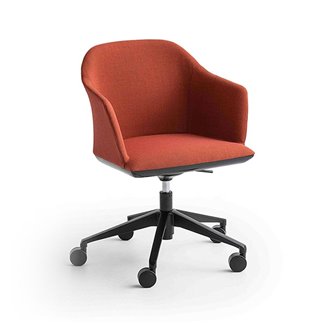 Upholstered office chair with wheels - Manaa 05R | Gaber