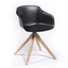 Swivel chair on wooden spokes - Dame