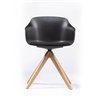 Swivel chair on wooden spokes - Dame