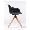 Swivel chair on wooden spokes - Dame