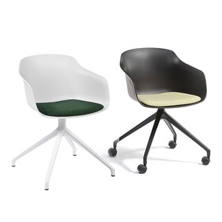 Meeting room chair on spokes or wheels - Dame U | Gaber