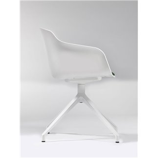 Meeting room chair on spokes or wheels - Dame U | Gaber