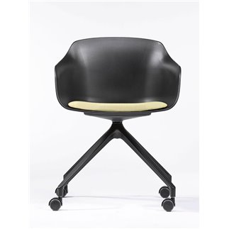 Meeting room chair on spokes or wheels - Dame U | Gaber