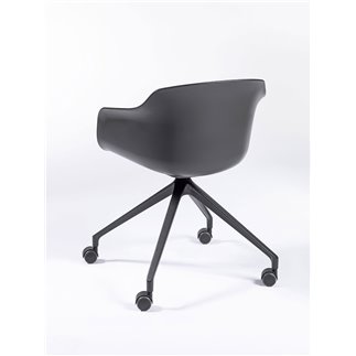 Meeting room chair on spokes or wheels - Dame U | Gaber