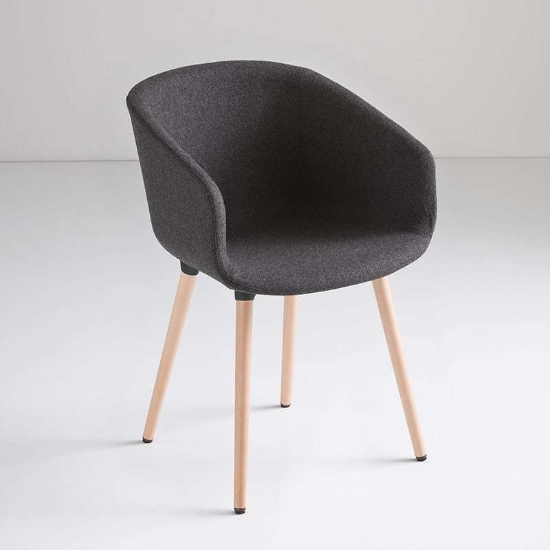 Meeting room chair wooden legs - Basket BL | Gaber