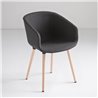 Meeting room chair wooden legs - Basket BL