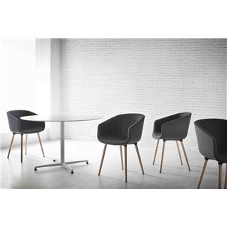 Meeting room chair wooden legs - Basket BL | Gaber