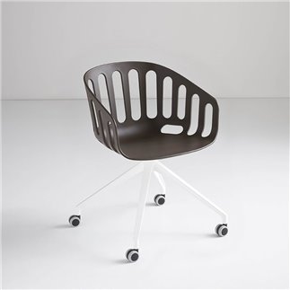 Swivel chair with wheels - Basket UR | Gaber