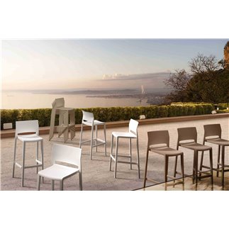 Stackable bar stool H.91/103 cm - Bakhita | Gaber