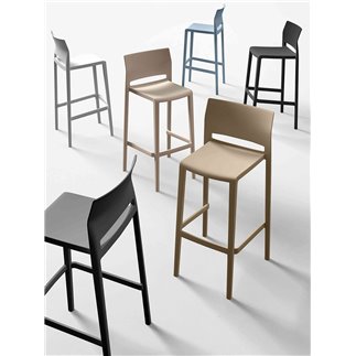 Stackable bar stool H.91/103 cm - Bakhita | Gaber