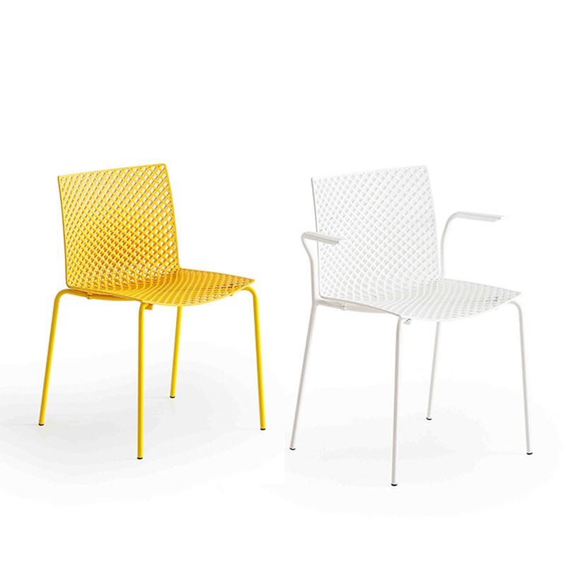 Metal chair with or without armrests - Fuller | Gaber