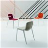 Bar chair in fabric and eco-leather - Isidora