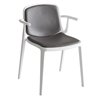 Bar chair in fabric and eco-leather - Isidora