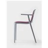 Bar chair in fabric and eco-leather - Isidora