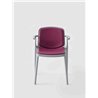 Bar chair in fabric and eco-leather - Isidora