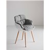 Upholstered chair with wooden legs - Choppy