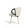 Guest armchair with wooden legs - Cucaracha Slim BL