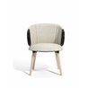 Poltroncina ospiti con gambe in legno - Cucaracha Slim BL