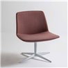 Swivel Lounge chair with fabric or leather seat - Kanvas Lounge L