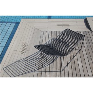 Metal outdoor chaise longue - Link