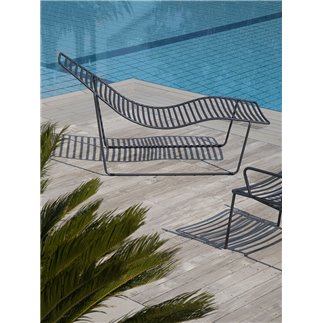 Metal outdoor chaise longue - Link | Gaber