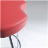 Leather high bar stool - Cross