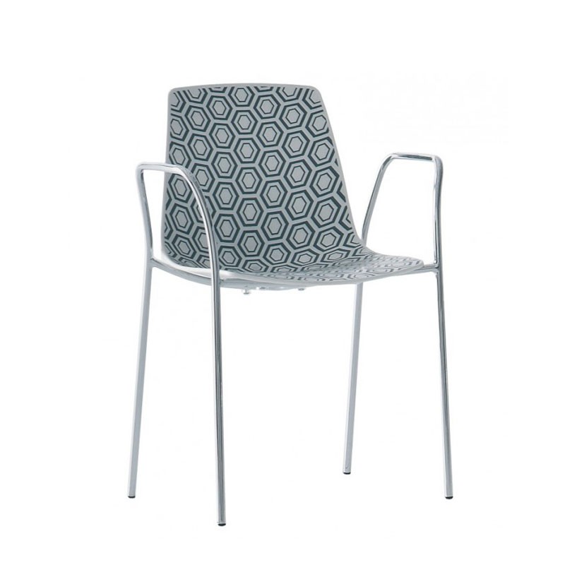 Stackable chair with armrests - Alhambra TB | Gaber