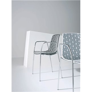 Stackable chair with armrests - Alhambra TB