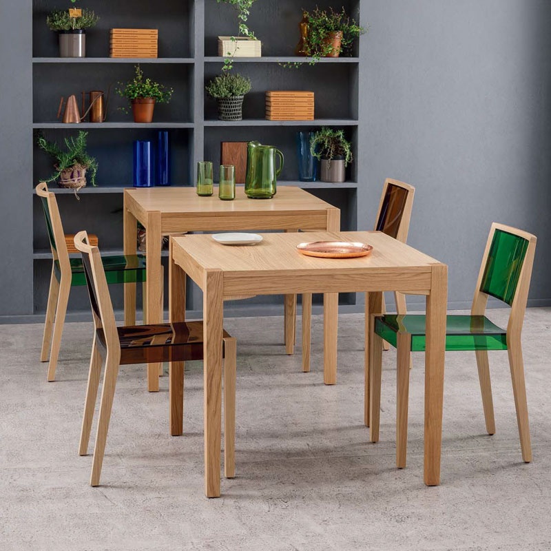 Square wooden table - Together | Gaber