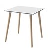 Square bar table wooden legs - Stefano