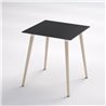 Square bar table wooden legs - Stefano