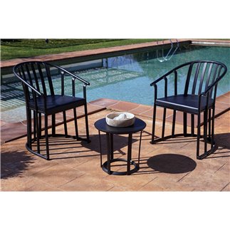 Outdoor Table and Armchair with pillows Set - Raff | IsArreda