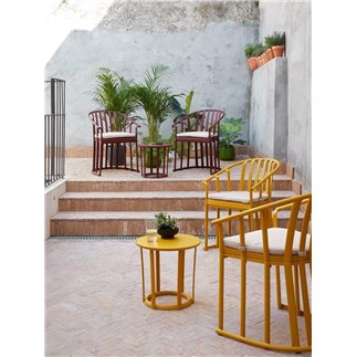 Outdoor Table and Armchair with pillows Set - Raff | IsArreda